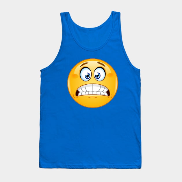 Grimacing Emoji Tank Top by DigiToonsTreasures